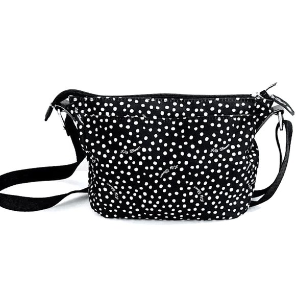 Lily Bloom Crossbody Bag Flap - Black & White Polka Dots - Picture 3 of 5